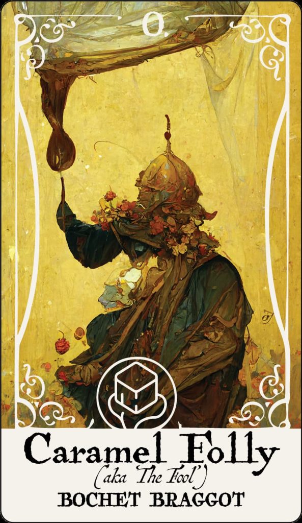 Caramel Folly product tarot card