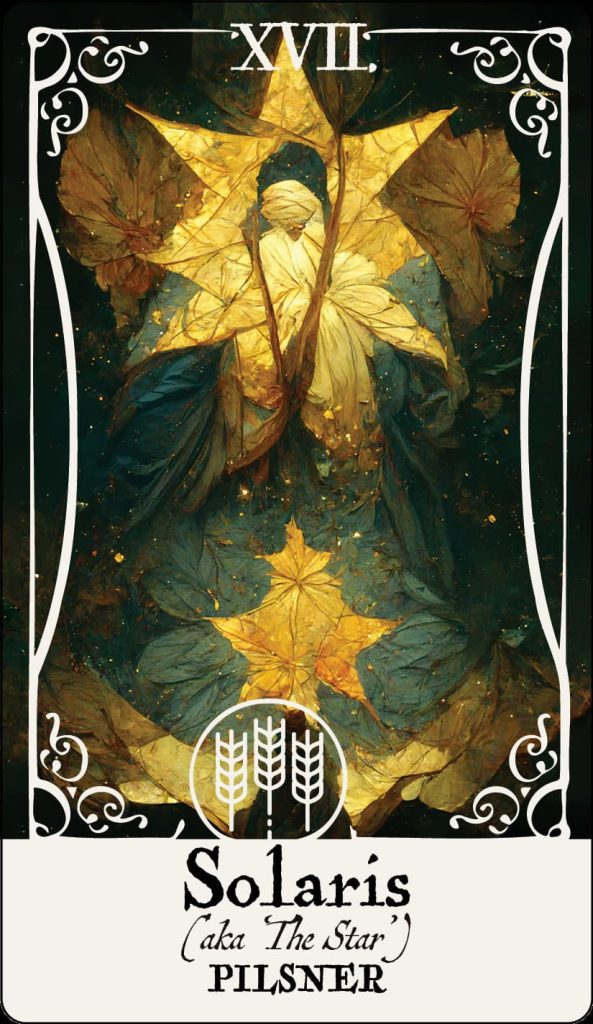 Solaris Pilsner product tarot card